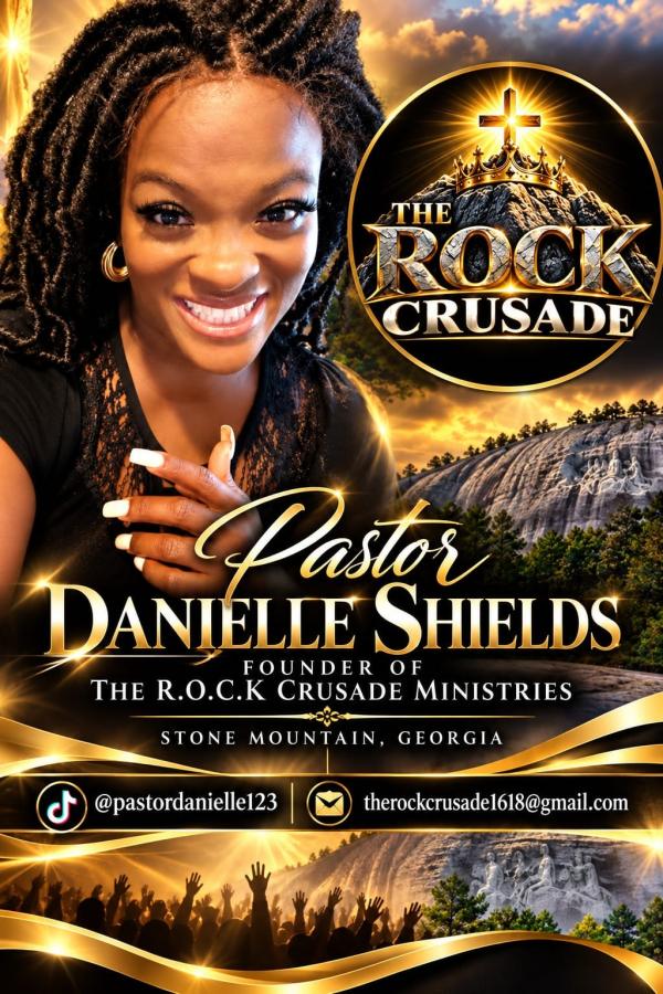 The R.O.C.K. Crusade flyer with Pastor Danielle Shields